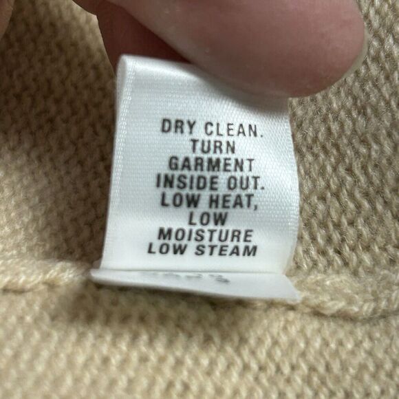 St. John Cashmere Cocoon Cardigan Womens Sz M Beige Quiet Luxury Oversized Cozy - Picture 9 of 11